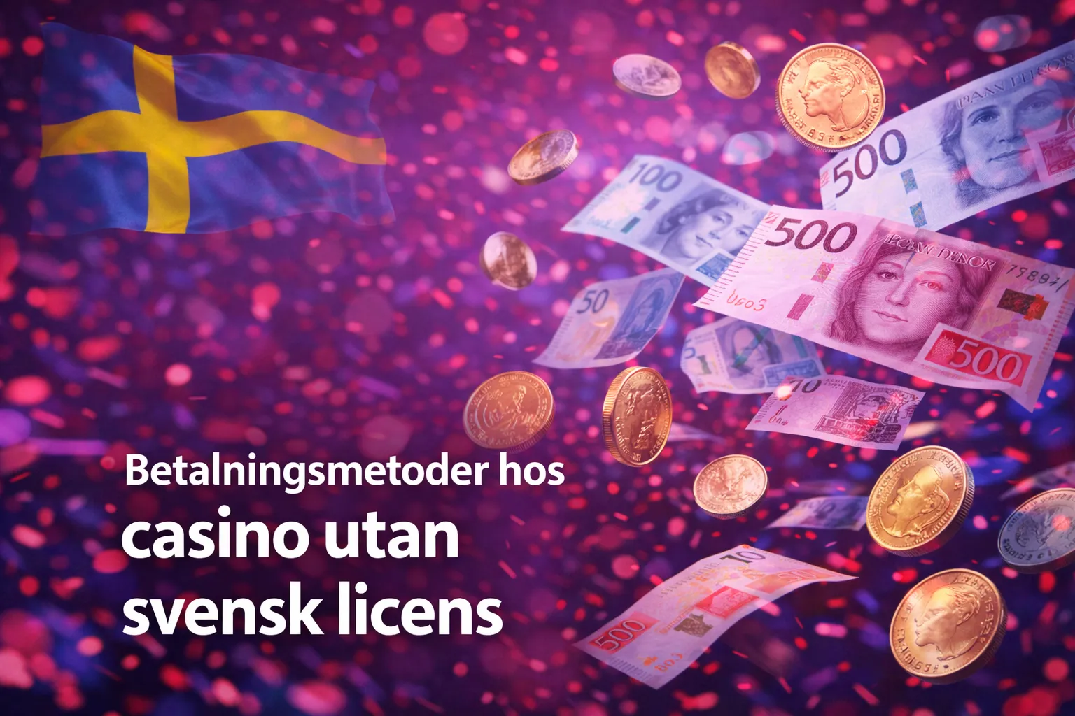 Betalningsmetoder hos casino utan svensk licens i Sverige